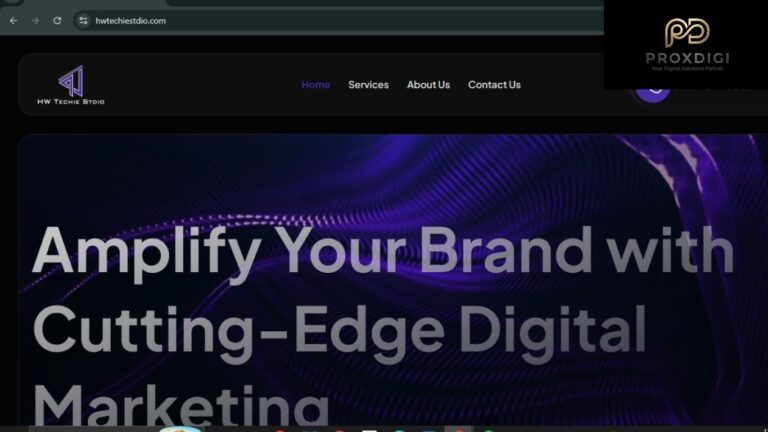 Service-Based Website Project by ProxDigi – hwtechiestdio.com
