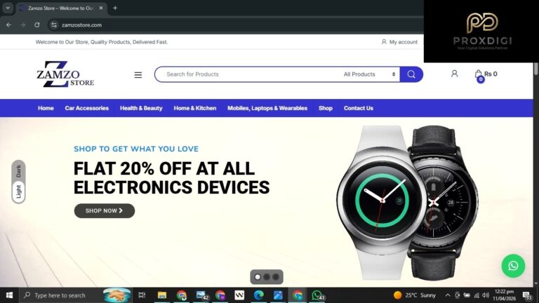 Ecommerce Website Project by ProxDigi – zamzostore.com