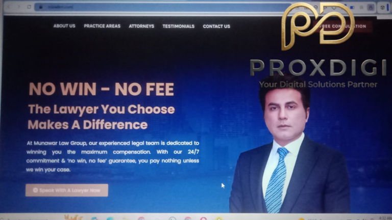 Personal Injury Lawyer Website Project by ProxDigi – https://mlawfirm.com