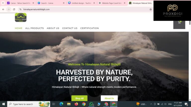 Ecommerce Website Project by ProxDigi – Himalayannaturalshilaljit.com