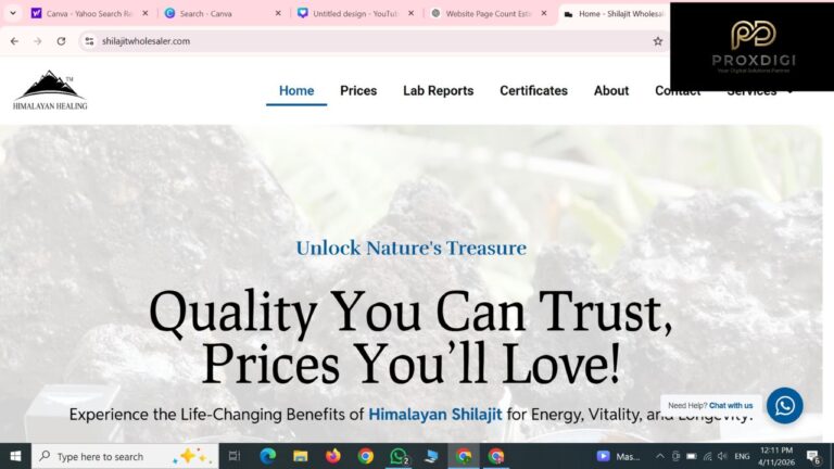Ecommerce Wholesale Website Project by ProxDigi – Shilajitwholesaler.com